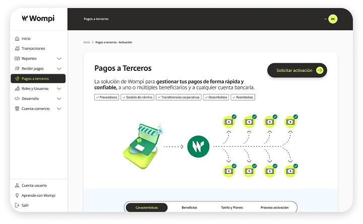 Activa Pagos a terceros